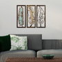 Wallity Leaf 35 - Conjunto de 3 piezas decorativas de metal multicolor